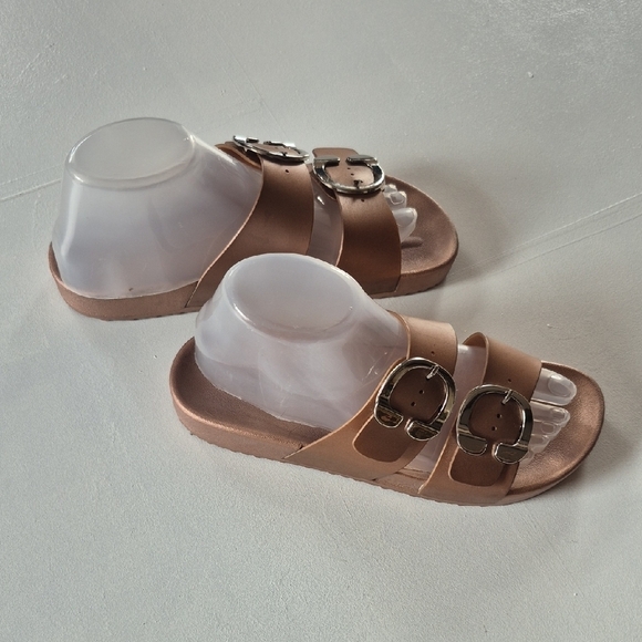 Lane Bryant Rose Gold Slip On Sandals - Picture 2 of 6